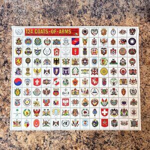 124 "Coats-Of-Arms Of The World" Stamp Set, Dated 1965, H E Harris & Co., USA